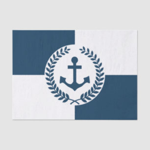 Nautical themed design tissue paper