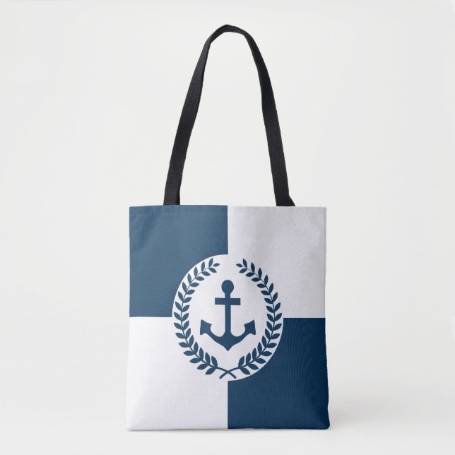Nautical themed design tote bag (Front)
