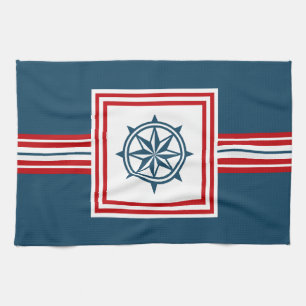 Nautical themed design towel