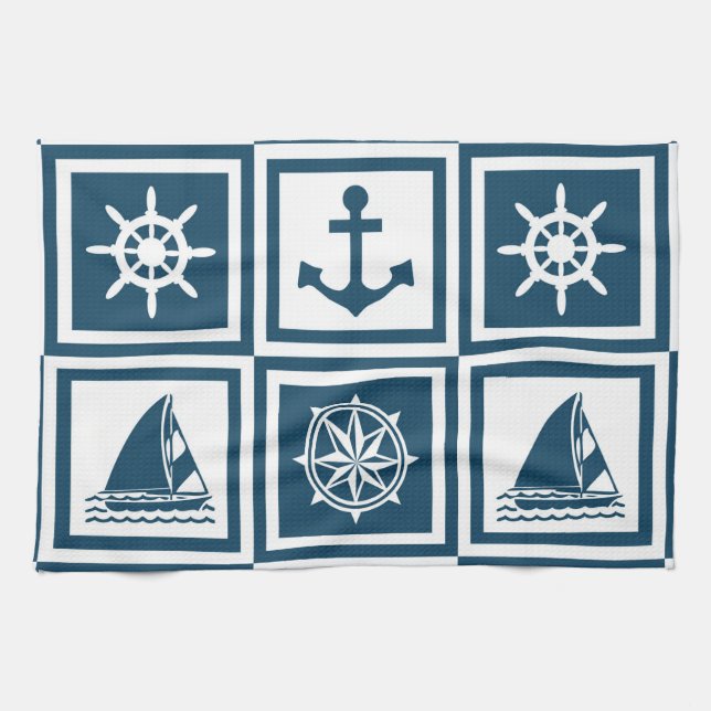 Nautical themed design towel (Horizontal)