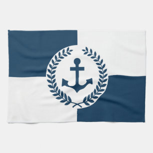 Nautical themed design towel