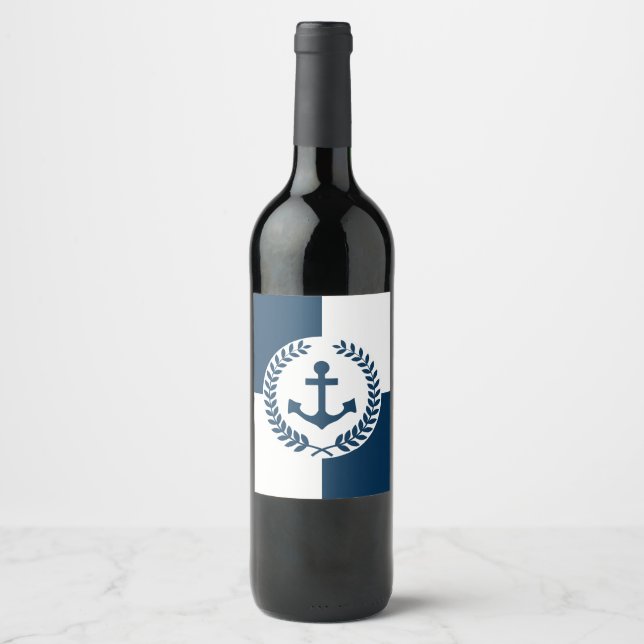 Nautical themed design wine label (Front)