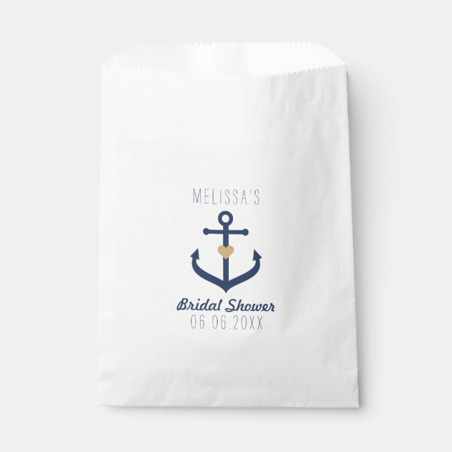 Nautical themed Favor Bags - Anchor Design (Front)