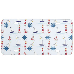 Nautical Themed License Plate