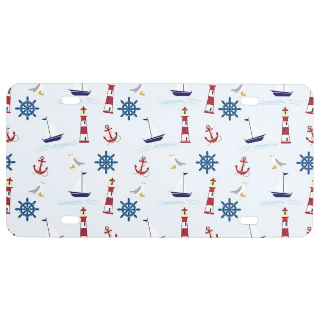 Nautical Themed License Plate (Front)