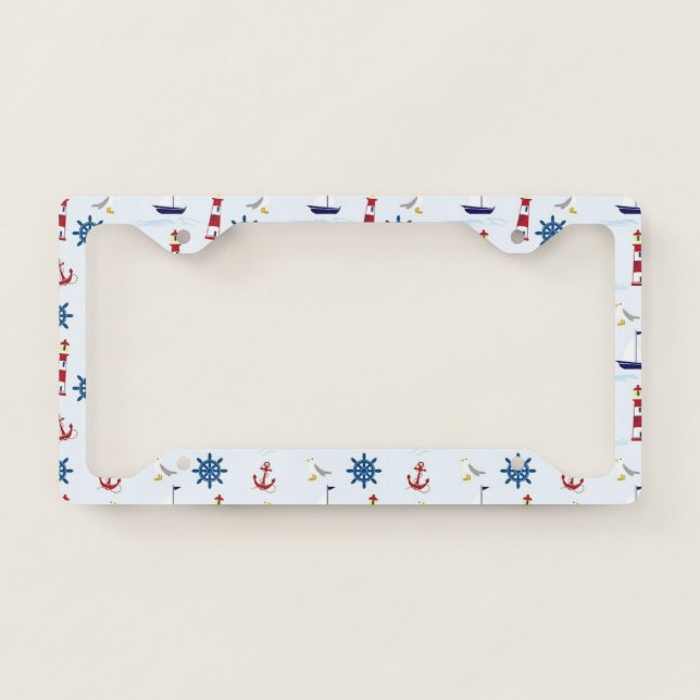 Nautical Themed License Plate Frame (Front)