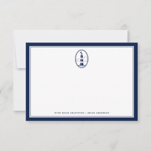 Nautical Themed Lighthouse Office NoteCard