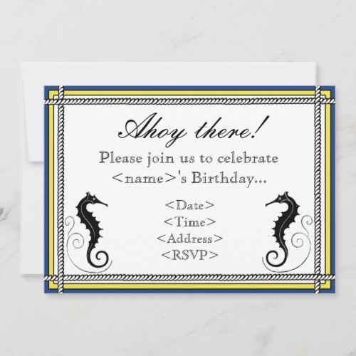 Nautical Themed Party Invitation