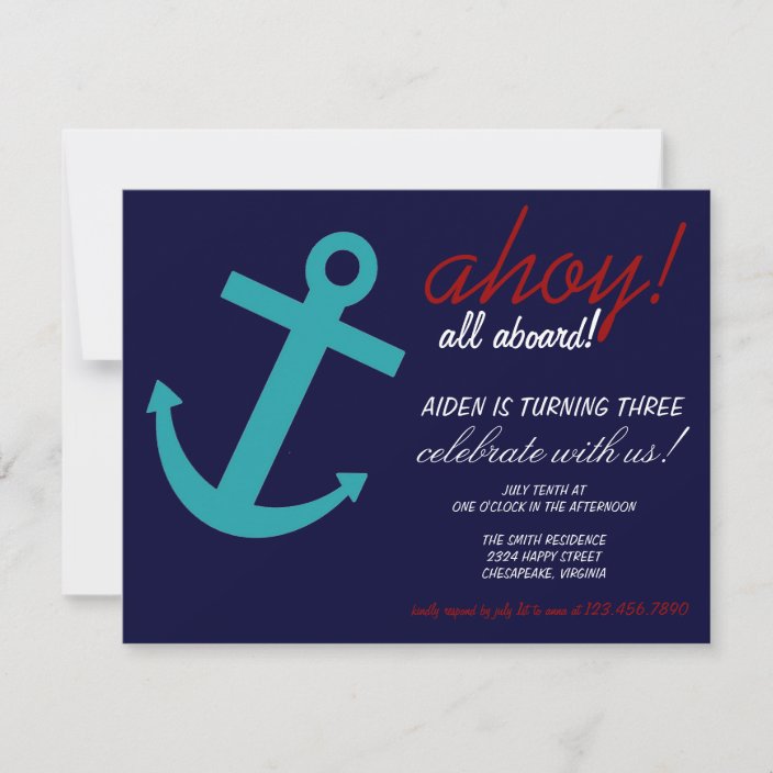 Nautical Themed Party Invitation | Zazzle.com