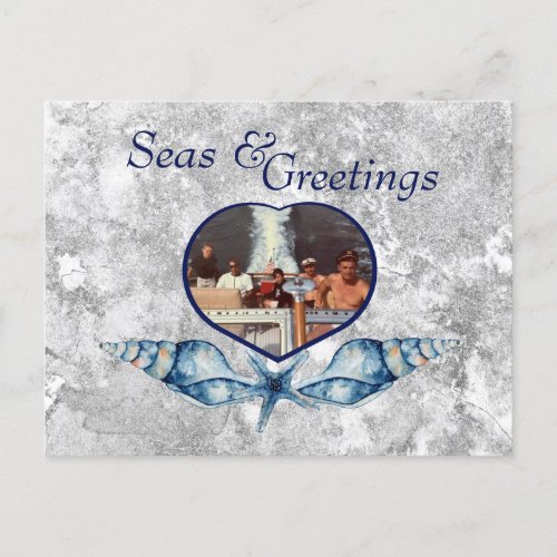 Nautical_themed Seas  Greetings Holiday Postcard