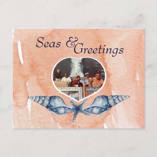 Nautical_themed Seas  Greetings Holiday Postcard