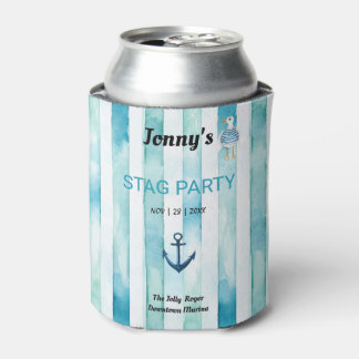 Nautical themed Stag Bachelor Party Can Cooler