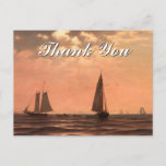 [ Thumbnail: Nautical Themed "Thank You" Postcard ]