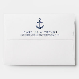 Nautical Themed   Vintage Anchor   Stripe Liner Envelope