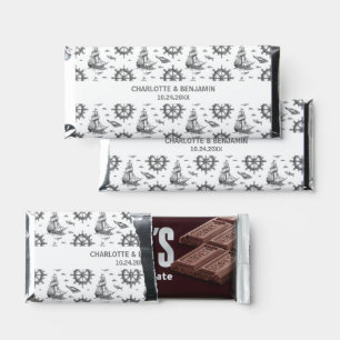 Nautical Themed Wedding Hershey Bar Favors