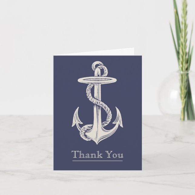 Nautical Themed Wedding Thank You (Front)