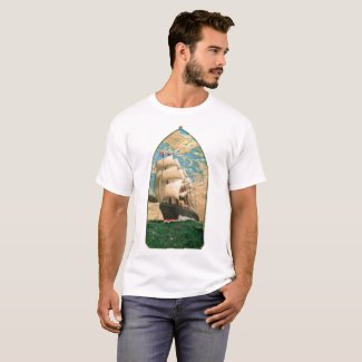 Nautical Themed with Vintage Sailboat T-Shirt