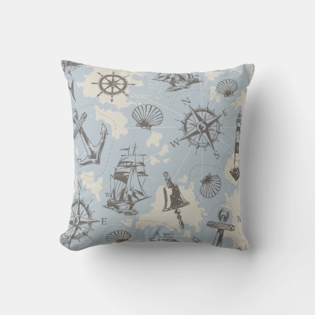 Nautical Throw Pillow (Front)