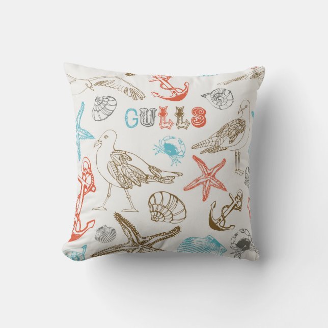 Nautical Throw Pillow (Front)