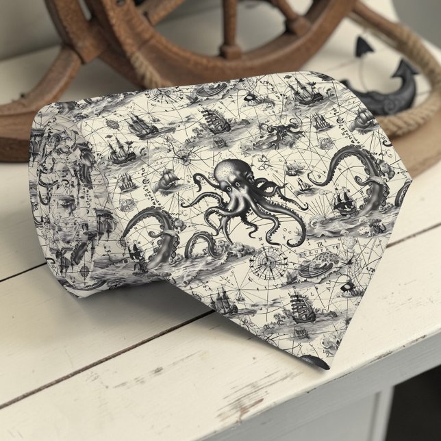 Nautical Toile Custom Necktie (Creator Uploaded)