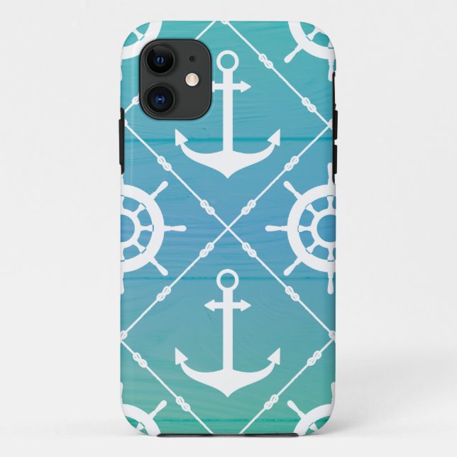 Nautical turquoise design Case-Mate iPhone case (Back)