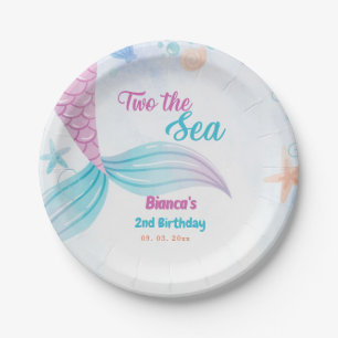 Nautical two the Sea 2nd Birthday party Paper Plates