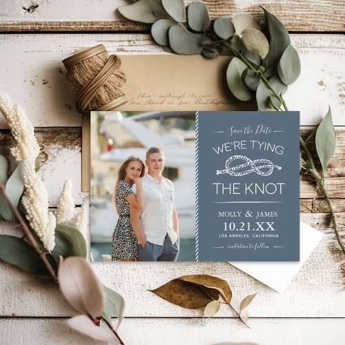 Nautical Tying the Knot Photo Save the Date
