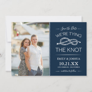 Nautical Tying the Knot Photo Save the Date