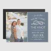 Nautical Tying the Knot Photo Save the Date Magnet (Front/Back)