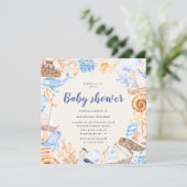 Nautical Under The Sea Baby Shower Invitation (Standing Front)