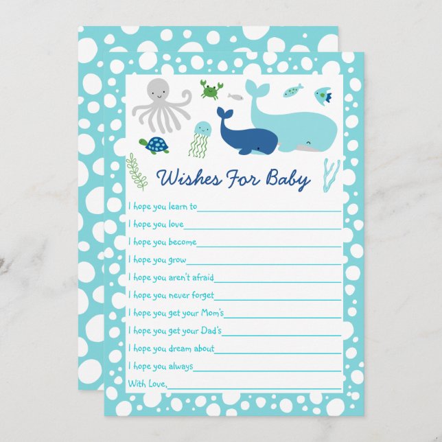 Nautical Under The Sea Baby Shower Invitation (Front/Back)