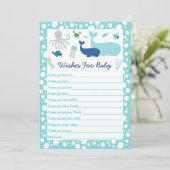 Nautical Under The Sea Baby Shower Invitation (Standing Front)