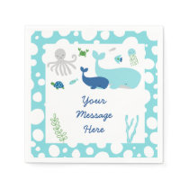 Nautical Under The Sea Baby Shower Paper Napkins