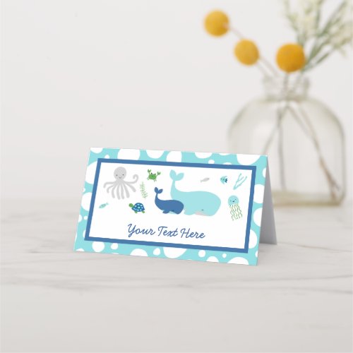 Nautical Under The Sea Baby Shower Place Card