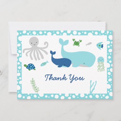 Nautical Under The Sea Baby Shower Thank You