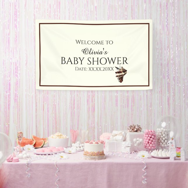 Nautical under the sea shell butterfly backdrop banner (Party)