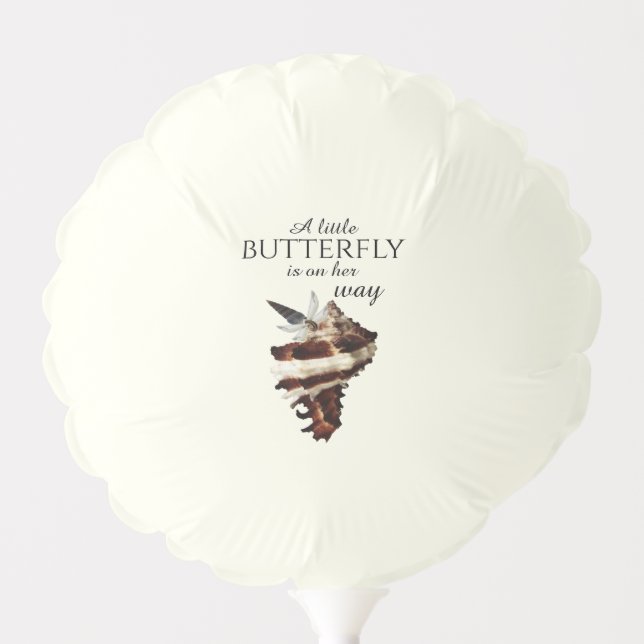Nautical under the sea shell desert chic butterfly balloon (Front)