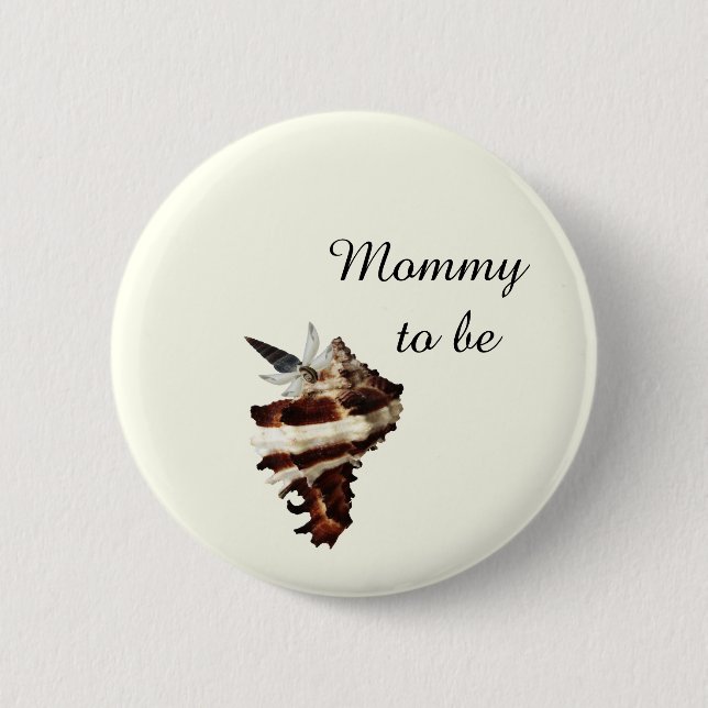 Nautical under the sea shell desert chic butterfly button (Front)