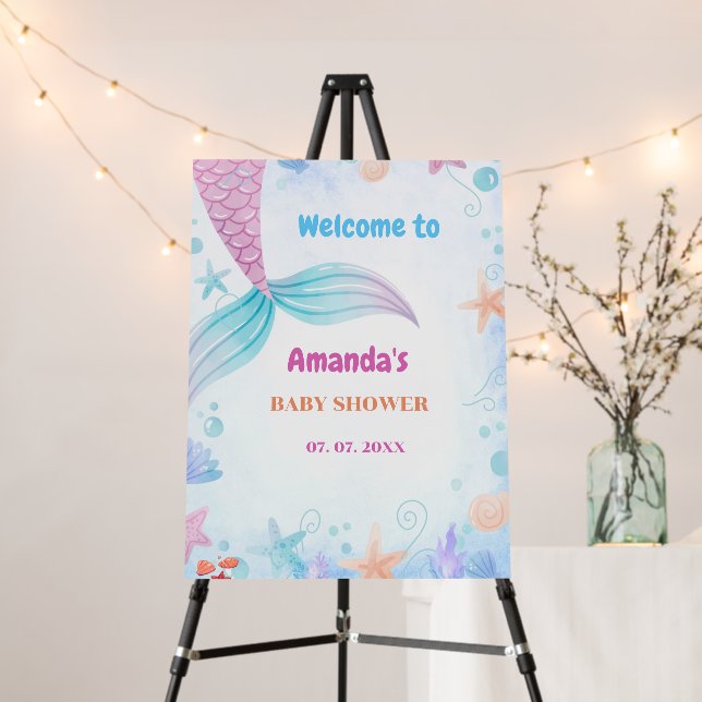 Nautical Under the Sea  Shower Welcome Sign (In Situ (Stand))