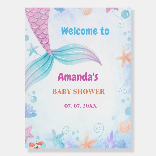 Nautical Under the Sea  Shower Welcome Sign (Front)