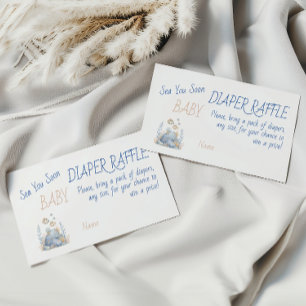 Nautical Under The Sea You Soon Baby Shower Diaper Enclosure Card