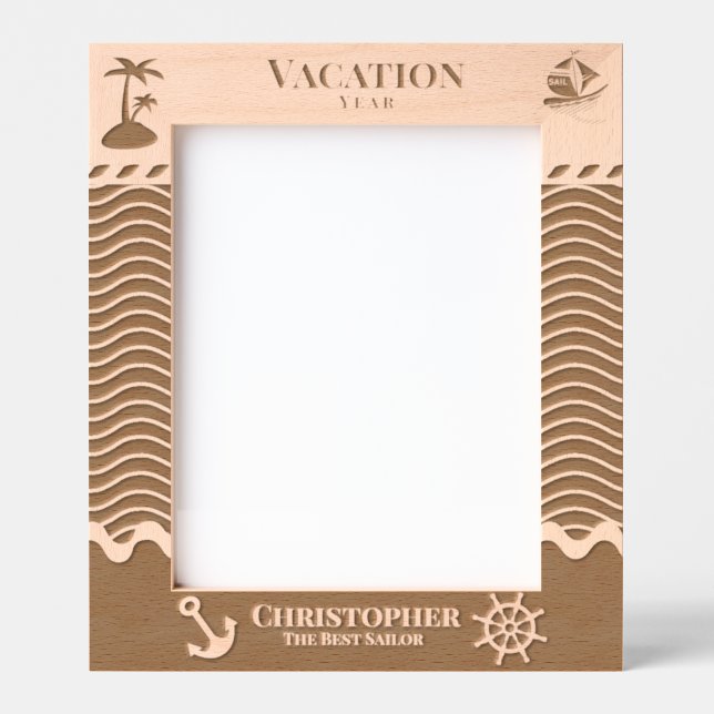 Nautical Vacation Engraved Frames (Front)