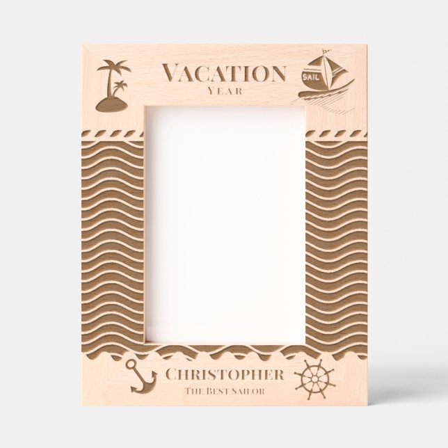 Nautical Vacation Engraved Frames (Front)