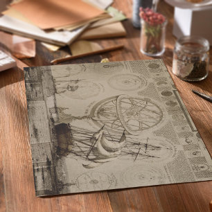 Nautical Vintage Antique Decoupage Tissue Paper