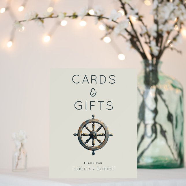Nautical Vintage Helm Wheel Foam Board (In Situ (Wedding))