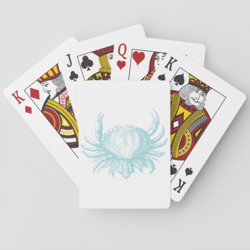 Nautical Vintage Marine Sea Crab Poker Cards
