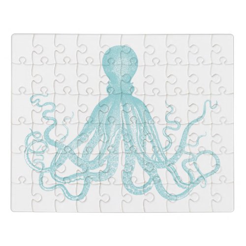 Nautical Vintage Marine Sea Octopus Jigsaw Puzzle