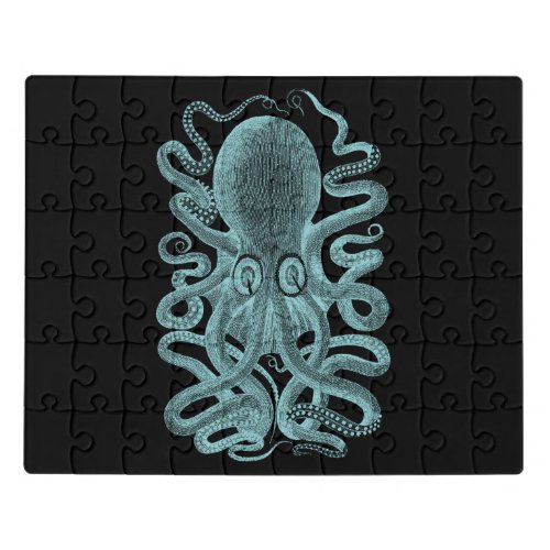 Nautical Vintage Marine Sea Octopus Jigsaw Puzzle