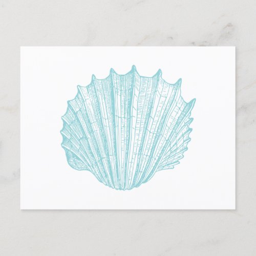 Nautical Vintage Marine Seashell Invitation Postcard