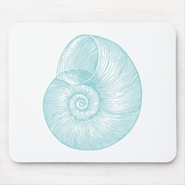 Nautical Vintage Marine Seashell Mouse Pad (Front)